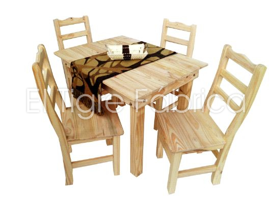 Juego comedor mesa eco 120 + 4 sillas